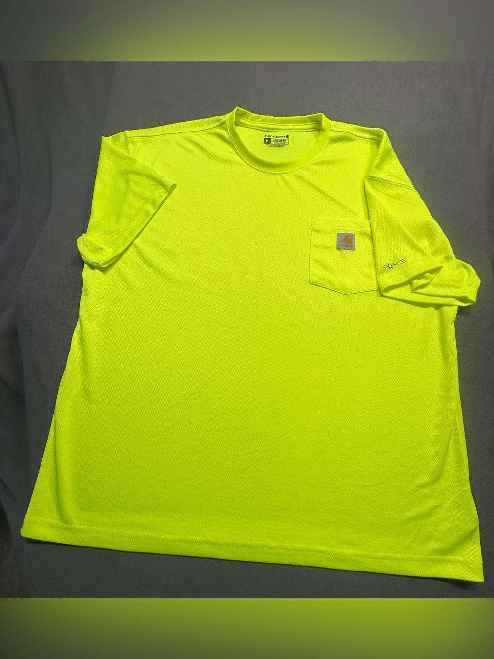 Carhartt Neon Yellow Short-Sleeve Pocket Tee